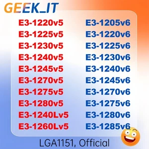 Intel Xeon E3-1230V5 1240V5 1245v5 1270V5 1280V5 1260LV5 1230V6 1240V6 1270V6 - Imagen 1 de 1