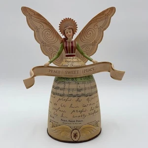 Figura Ángel Transparente Medianoche con Estandarte 2008 Lori Siebert para Demdaco Navidad - Imagen 1 de 14