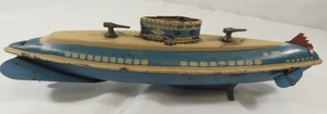 Vintage Tin Litho Wolverine Windup Sub Diving Submarine No Key USA Untested - Picture 1 of 8