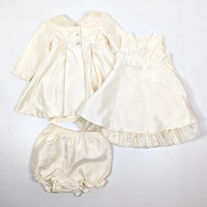 Conjunto Chaqueta Vestido Bonnie Bebé Niñas Talla 18m Crema Brillante  - Imagen 1 de 6