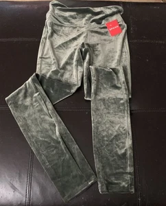 Leggings donna Spanx velluto taglia small verde palma scuro conici SR1 nuovi con etichette - Foto 1 di 8