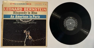 33 LP Vinyl Record, Leonard Bernstein, Rhapsody In Blue, Columbia, Fair Cond Foto 1 de 4