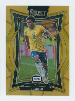 2024-25 Rodrygo Panini Select FIFA Terrace Gold Prizm Brazil Soccer Card 8/10 - Image 1 of 3