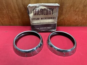 NOS 1954 MERCURY MONTEREY HEADLIGHT BEZEL CHROME FAA-13077-A 54 - Picture 1 of 4