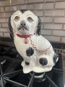 Jay Willfred Staffordshire Estilo Manto Perros Portugal 12” X 7” Negro Blanco - Imagen 1 de 7