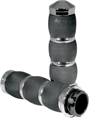 Avon Chrome Cushion Handlebar Hand Grips for 1980-2022 Harley Davidson - Image 1 of 2