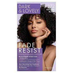 Lot Of 2 - Dark and Lovely  Fade-Resist  Hair Color - 372 Natural Black - Picture 1 of 1