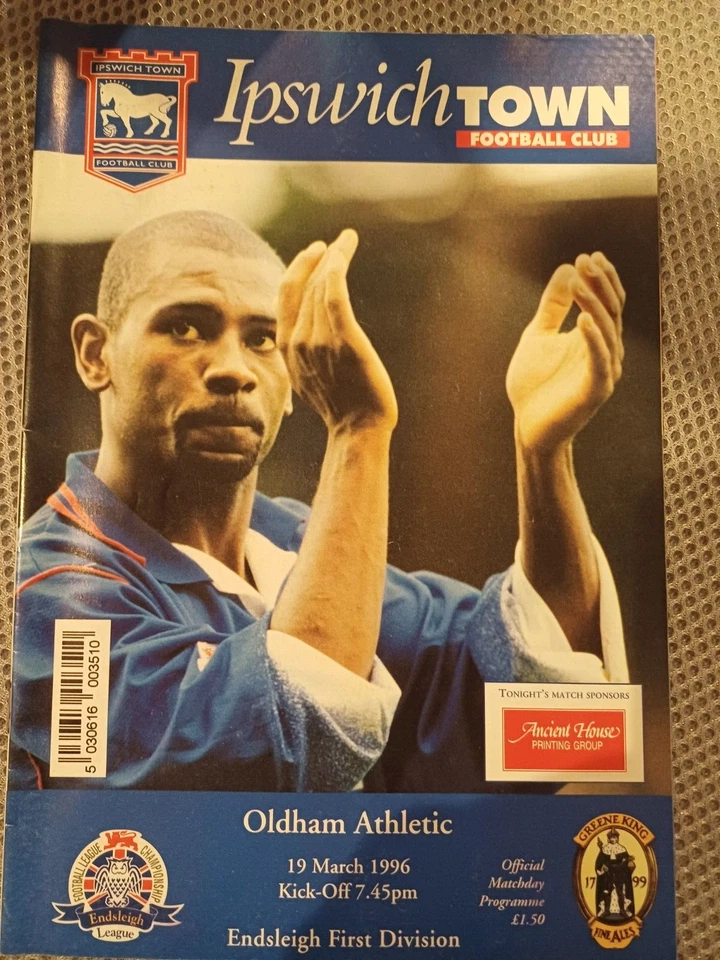 Ipswich Town v Oldham Athletic, 1995-96 - Image 1 of 1