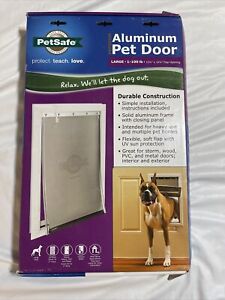 PetSafe PPA00-10861 Aluminum Pet Door for Dogs and Cats - White