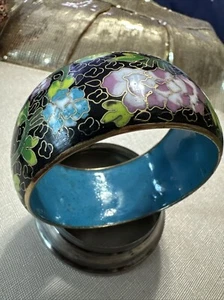 Antique Chinese Cloisonné Bangle Beautiful High Quality Workmanship  3 Diameter - Picture 1 of 6