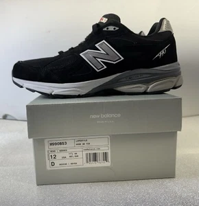 Zapatos para hombre New Balance 990v3 hechos en EE. UU. M990BS3 talla 12D negro gris - Imagen 1 de 9
