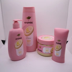 Dove x Crumbl Body Scrub Body Wash Deodorant Hand wash Set Lemon Glaze new - Picture 1 of 7