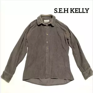 S.E.H KELLY Corduroy Shirt Jacket – Grey - Picture 1 of 8