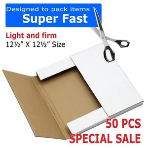 50 LP Premium Record Album Mailers Book Box Variable Depth Laser Disc Mailers - Picture 1 of 6