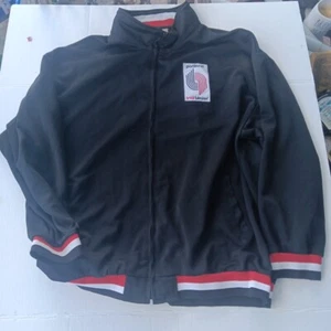 Portland Trail Blazers Majestic Hardwood Classics HWC Warm Up Jacket Zip Up - Picture 1 of 22