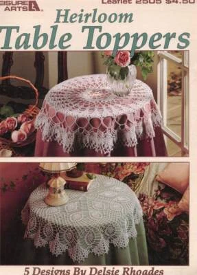 OOP!!! CROCHET HEIRLOOM TABLE TOPPERS 5 BEAUTIFUL DESIGNS - Image 1 of 2
