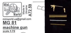 Mini World Modelle 1/72 DEUTSCH MG-81 MASCHINENGEWEHR - Bild 1 von 2