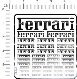1/18 1/12 1/24 1/43 chrome(metal) decals Ferrari (Silver) 2916 - Picture 1 of 1
