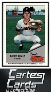 Randy Gomez 1984 Cramer Pacific Coast League #20  Phoenix Giants