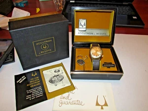 Bulova Accutron 218 Herren Datum Uhr von 1971 mit Original Box, Papiere,14K GF,FUNKTIONIERT! - Bild 1 von 22