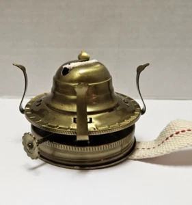MASON JAR #2 OIL LAMP BURNER ANTIQUE BRASS FINISH WITH WICK NEW 30286AJB - Picture 1 of 5