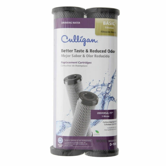 Culligan Under Sink Replacement Cartridges 2 Pack Universal Fit D-10A 5 Micron - Image 1 of 1