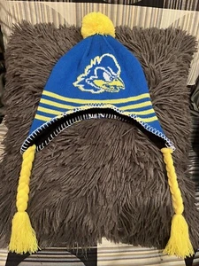 University of Delaware Damen Winterbommel Beanie Mütze Ohrklappen geflochtene Quasten - Bild 1 von 4