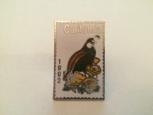 1992 California Quail Bird Vintage NOS Metall & Emaille Krawattennadel Anstecknadel - Bild 1 von 8