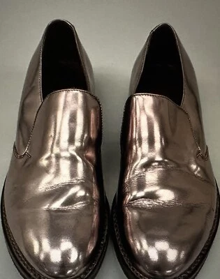 Mocasines Brunello Cucinelli Cuero Oro Rosa Talla UE 38 EE. UU. 8,5 Italia Foto 1 de 4