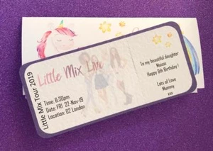 Personalised Gift Wallet Concert/Ticket Holder Birthday Surprise Boys/ Girls - Picture 1 of 20