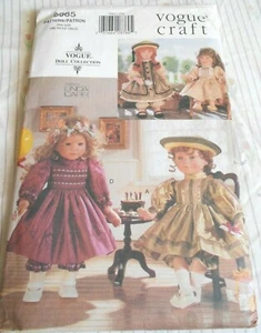 VOGUE 18" DOLL PARTY DRESSES SEWING PATTERN 9965 FROM 1998 - Picture 1 of 1