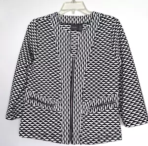 Chico's travelers black and white jacket sz 0 XS - Picture 1 of 4