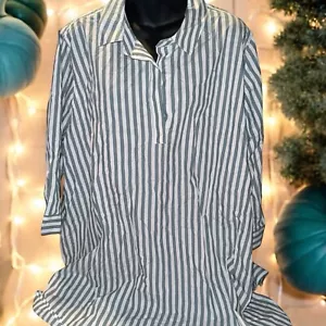 Pluse Size Woman Within Shirt Top Blouse Button Down Sz 1X 22 24 3/4 Sleeves NWT - Picture 1 of 11