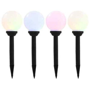 vidaXL Outdoor Solar Lamps 4 pcs LED Spherical 15 cm RGB BMG - Picture 1 of 10