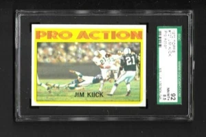 1972 TOPPS FOOTBALL JIM KIICK IN ACTION #121 GRADED SGC 8.5 NEAR MINT/MINT PLUS - Picture 1 of 2