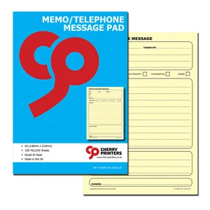 ALMOHADILLA DE MENSAJES TELEFÓNICOS/AMARILLO CEREZA A5 100 páginas 80gsm - Imagen 1 de 3