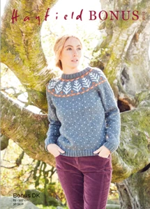 Strickanleitung 8290 Pullover Hayfield Bonus DK 81 - 107cm - Bild 1 von 1