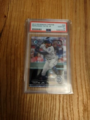 Bowman Chrome Fernando Tatis Jr. 2019 base radiocontrol PSA 10 San Diego Padres Foto 1 de 4