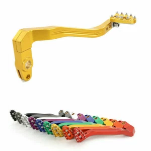Gold Brake Lever Arm Peg Pedal Kit For 91-17 Harley Dyna Fat Bob FXDF FXDC FXDWG - Picture 1 of 3