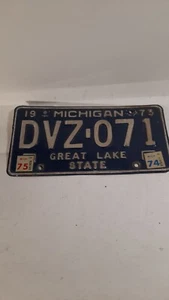 1973 Michigan Grandi Laghi Stato MI Targa Targa Targa DVZ-071 - Foto 1 di 2