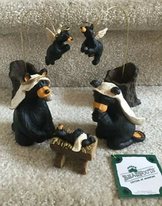 Big Sky Carvers Bearfoots Beartivity Figurine 7 Pc LTD Ed Jeff Fleming FREE SHIP - Picture 1 of 12