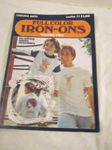 1976 Vintage leisure Arts Iron-on Transfers Book  16 Groovy Transfers  - Picture 1 of 7