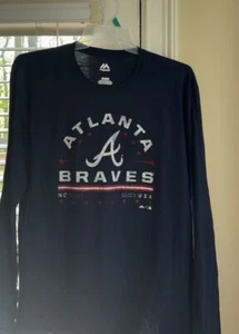 NEW Majestic MLB officially licensed Atlanta Braves long-sleeve t-shirt size XL - Picture 1 of 13