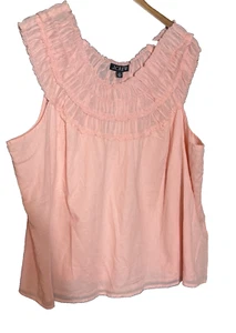J. Crew weich rosa gesmokte leichte halbtransparente romantische feminine Kokette Neu mit Etikett - Bild 1 von 6