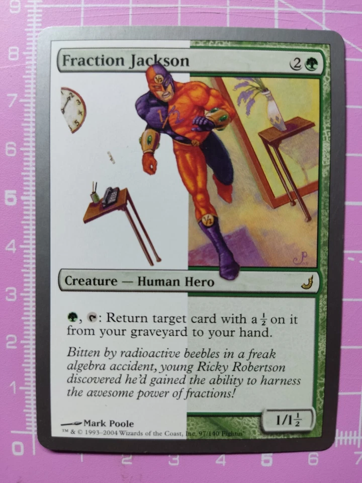 Magic MTG - FRACTION JACKSON - Rare Green Creature - Unhinged - 2004 - M/NM - Image 1 of 1