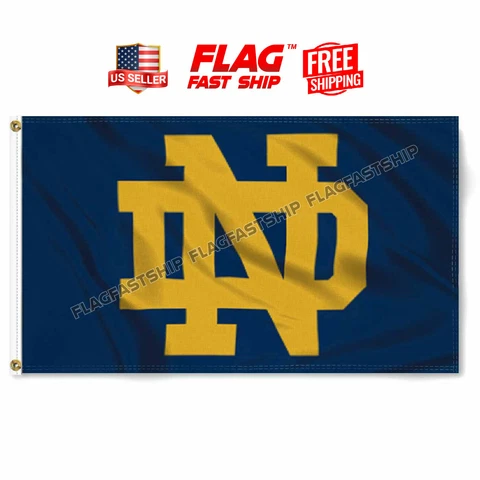 Notre Dame FLAG 3X5 Banner Fighting Irish Football NCAA Fast FREE Shipping Cover
