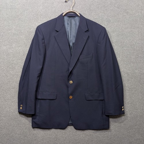 Burberry London Blazer Uomo 42R Lana Cappotto Sportivo Giacca Navy Monogram Bottoni Oro