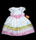 NEW Gymboree Girls Size 3T Easter Spring Jubilee Ribbon Dress Pink Yellow Green 