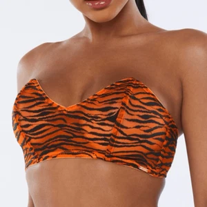 Savage X Fenty All Over Me Orange Tiger Lace Bandeau Bra Women’s 3X - Picture 1 of 8
