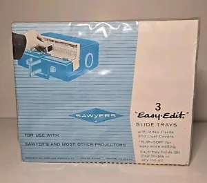 Sawyers (3) Easy Edit Slide Trays Vintage Sealed New NOS 36 Slides Each Tray - Picture 1 of 5